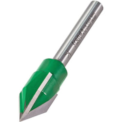 Trend C043CX1/4TC Craft Pro 1/4" Shank Three Flute Engraver Router Cutter Bit-C043CX1/4TC X Diameter 14.5mm X14mm Cutting Length 13mm & 14mmAngle