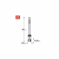 Professional Guided Profiler, 9.5mm Diameter x 6.35mm Cut, 1/4 Inch Shank, Double Bearings, Tungsten Carbide Tipped, 46/900X1/4TC