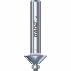Trend MB/05X1/4TC Professional 1/4" Shank Guided 45Â° Chamfer Router Cutter Bit-Diameter 14.3mm Cutting Length 6.35mm Bearing 4.8mm Tungsten Carbide