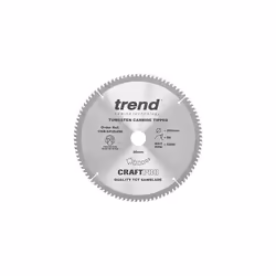 CraftPro TCT Aluminium & Plastic Worktop Sawblade, 260mm Diameter, 30mm Bore, 96 Teeth, 2.8mm Kerf, -6 Hook, CSB/AP26096