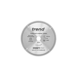 CraftPro TCT Aluminium & Plastic Worktop Sawblade, 260mm Diameter, 30mm Bore, 96 Teeth, 2.8mm Kerf, -6 Hook, CSB/AP26096