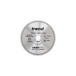 CraftPro TCT Aluminium & Plastic Worktop Sawblade, 216mm Diameter, 30mm Bore, 80 Teeth, 2.8mm Kerf, -6 Hook, CSB/AP21680