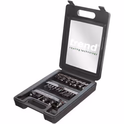 Trend SET/SS24X1/4TC 24 piece router cutter set - 1/4in shank, Black