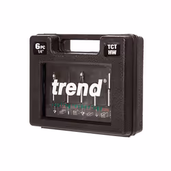 Trend TCT Router Starter Cutter Set with 1/4-Inch Shank (6-Piece)