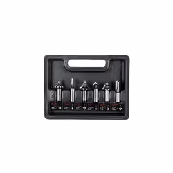 6 Piece Router Bit Starter Set, 1/4 Inch Shank, Tungsten Carbide Tipped, Storage Case Included, SET/SS11X1/2TC - Additional view 6