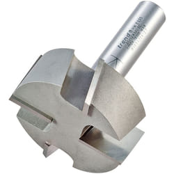 Trend 37/12X1/2TC Professional 90Â° 1/2" Shank Single Flute Trimmer Bit-37/12X1/2TC-Diameter 25mm Cutting Length 12mm Router Cutter Bit Tungsten