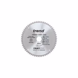 CraftPro Positive Hook Cross-Cutting TCT Circular Saw Blade, 216mm x 60 Teeth x 30mm Bore, Tungsten Carbide Tipped, CSB/CC216 ...