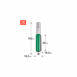 CraftPro Guided Profiler Router Cutter Bit, 1/2 Inch Shank, 18mm Cut Diameter & 50mm Cut Length, Tungsten Carbide Tipped, C165AX1/2TC