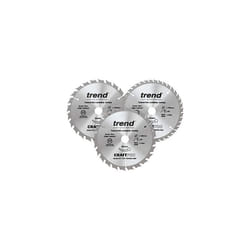 Trend CSB/165/3PK/C Craft Pro Triple Pack Medium/Fine Finish TCT Blades Ideal for DC390, DWE007, DCS391, DC391N Circular Saws, Tungsten Carbide