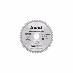 Trend CSB/190/3PK Craft Pro Triple Pack of TCT Circular Saw Blades, 190mm x 24, 40 and 60 Teeth x 30 Bore, Tungsten Carbide Tipped