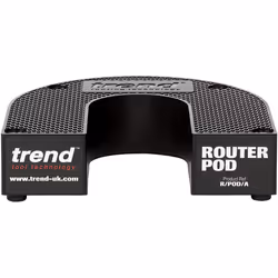 Trend R Router Pod Stand for Workbench Safety and Storage, Black, 155 x 175mm