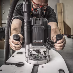 Trend T12EK 2300w 1/2" Variable Speed Plunge Router. High-Performance Trade-Focused Woodworking Router with Advanced Safety...