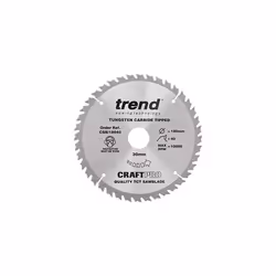 CraftPro TCT Medium & Fine Finish Trimming Cross-Cutting Sawblade for Wood, 180mm Diameter, 30mm Bore, 40 Teeth, 2.4mm