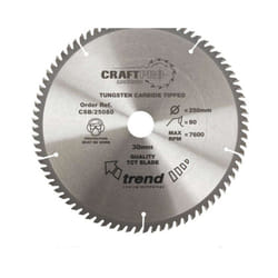 Trend CSB/25080 TCT saw blade 250mm x 80 teeth x 30mm