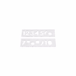 Number Template Set for Sign Making with a Router, Clear Plastic Routing Templates with Trend Vogue Typeface, TEMP/NUC/57
