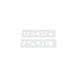 Number Template Set for Sign Making with a Router, Clear Plastic Routing Templates with Trend Vogue Typeface, TEMP/NUC/57