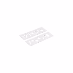 Number Template Set for Sign Making with a Router, Clear Plastic Routing Templates with Trend Vogue Typeface, TEMP/NUC/57