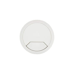Cable Tidy Inserts, Pack of 3, Light Grey, 80mm Diameter, ABS Plastic with Spring-Loaded Swivel Cover-Plate, CTI/80/PK1