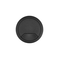 Cable Tidy Inserts, Pack of 3, Black, 80mm Diameter, ABS Plastic with Spring-Loaded Swivel Cover-Plate, CTI/80/PK3