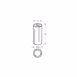 Collet Sleeve, 6mm to 12mm Reduction Sleeve for Smaller Shank Cutters, CLT/SLV/612