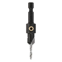 Snappy 9.5mm Tungsten Carbide Tipped Countersink with Adjustable 3mm HSS Pilot Drill, Ideal for 5mm Screws, Centrotec Compatible, SNAP/CS/3MMTC