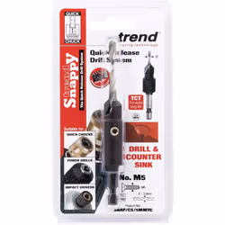 Trend Snappy SNAP/CS/5MMTC 12.7mm diameter TCT countersink - with adjustable drill, Silver - Additional view 7