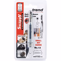 Trend SNAP/DBG/12 Drill Bit Guide for Perfectly Centred Pilot Holes Inno12 Screw Countersunk Fittings, Silver
