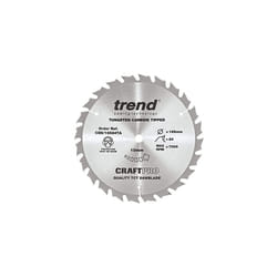 CraftPro TCT Cordless Thin Kerf Sawblade for Wood, 165mm Diameter, 10mm Bore, 24 Teeth, 1.5mm Kerf, +15 Hook, CSB/16524TA