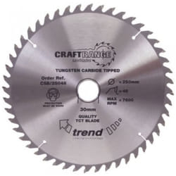 Trend CSB/13424 Craft Range Combination TCT Circular Saw Blade, 134mm x 24 Teeth x 20mm Bore, Tungsten Carbide Tipped