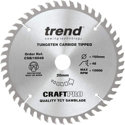 Trend CSB16048 160mm x 48t x 20mm Craft Saw Blade