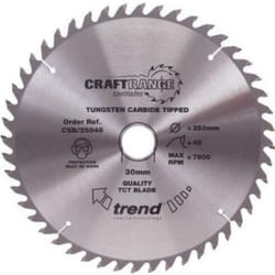 Trend CSB/35064 Craft Range Combination TCT Circular Saw Blade, Tungsten Carbide Tipped, 350mm x 64 Teeth x 30 Bore