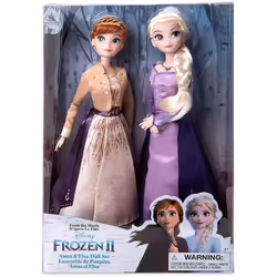 2Pcs/Set 28Cm Toys Frozen 2 Elsa Anna Figure Princess Doll Toys,