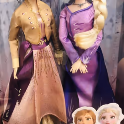 2Pcs/Set 28Cm Toys Frozen 2 Elsa Anna Figure Princess Doll Toys,