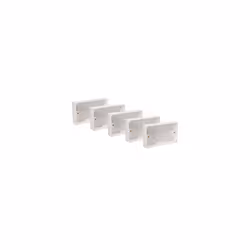 Axiom Surface Mounted Back Box 25mm Wall Pattress Double 2 Gang Electrical Socket, White (10)
