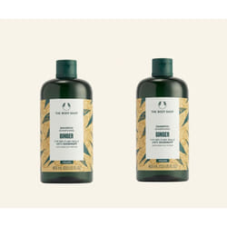2 X Ginger Shampoo 400ml each Vegan new formula itchy scalp anti dandruff