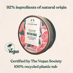 The Body Shop British Rose Body Butter - Nourishing & Moisturizing Skincare for Normal Skin - Vegan - 6.75 oz