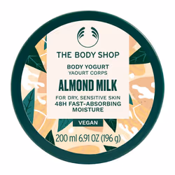 The Body Shop Almond Milk Body Yogurt  Instantly Absorbing Hydration from Head to Toe  For Sensitive Skin  Vegan  6.91 oz