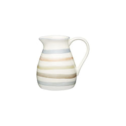 KitchenCraft Classic Collection Striped Ceramic Milk Jug 500 ml 17 fl oz Cream