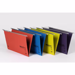 Rexel Multifile Plus Foolscap Suspension File 15mm Assorted (10), Folio, Cardboard, Multicolour, 387 mm, 240 mm, 420 mm