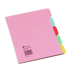 Rexel Manilla A4 Divider 5 Part Pastel Colours