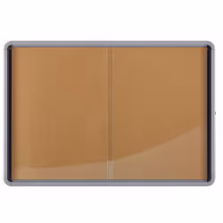 Nobo Internal Glazed Case Cork 18xA4, Silver, 18xA4, 1452 mm, 1040 mm, 1538 mm, 1180 mm