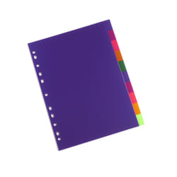 Rexel Translucent Polypropylene 10 Part Divider Multicolour