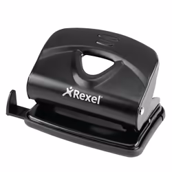Rexel V220 2 Hole Metal Punch Black, 20 sheets, Black, Black, Metal, 117 mm, 117 mm