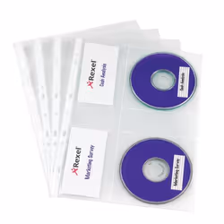 Rexel Nyrex™ A4 CD Pocket (5), Transparent, Transparent, Transparent, Transparent, Transparent, 250 mm, 310 mm, 3 mm