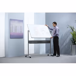 Nobo Prestige Enamel Magnetic Mobile Board Horizontal Pivot 1200x900mm - Additional view 5