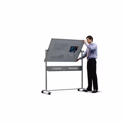 Nobo Prestige Enamel Magnetic Mobile Board Horizontal Pivot 1200x900mm - Additional view 7