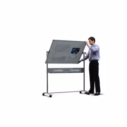 Nobo Steel Magnetic Mobile Board Horizontal Pivot 1200x900mm - Additional view 5