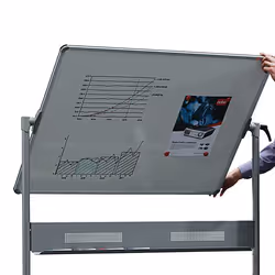 Nobo Steel Magnetic Mobile Board Horizontal Pivot 1200x900mm - Additional view 7