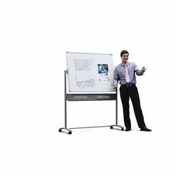 Nobo Classic Steel Magnetic Mobile Board Horizontal Pivot 1500x1200mm - Additional view 7