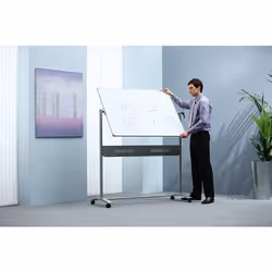 Nobo Classic Steel Magnetic Mobile Board Horizontal Pivot 1500x1200mm - Additional view 8